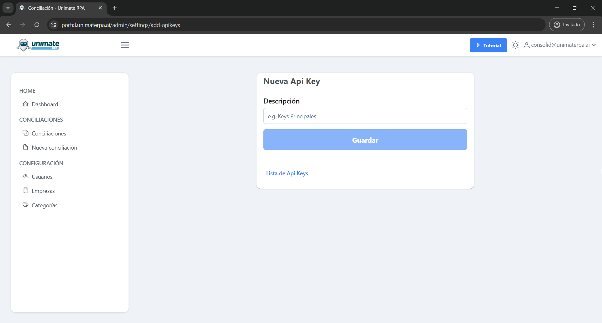 API Keys capture