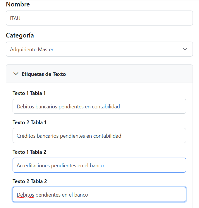 Reconciliation Report Interface