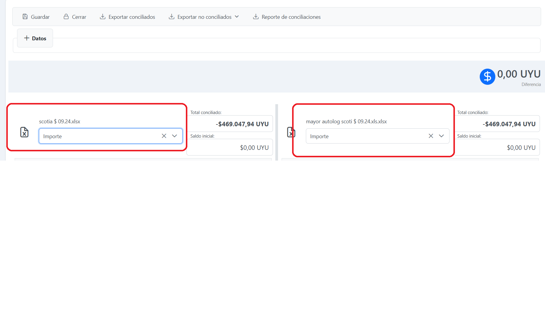 Reconciliation Report Interface