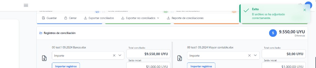 Mensaje de archivo adjuntado correctamente